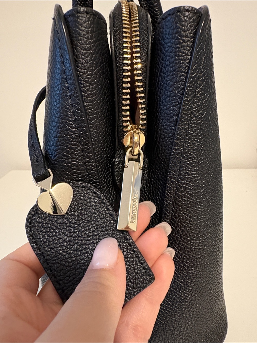 Kate Spade Margaux Spade Stud Medium Satchel Black PXRUA228 - Picture 4 of 9